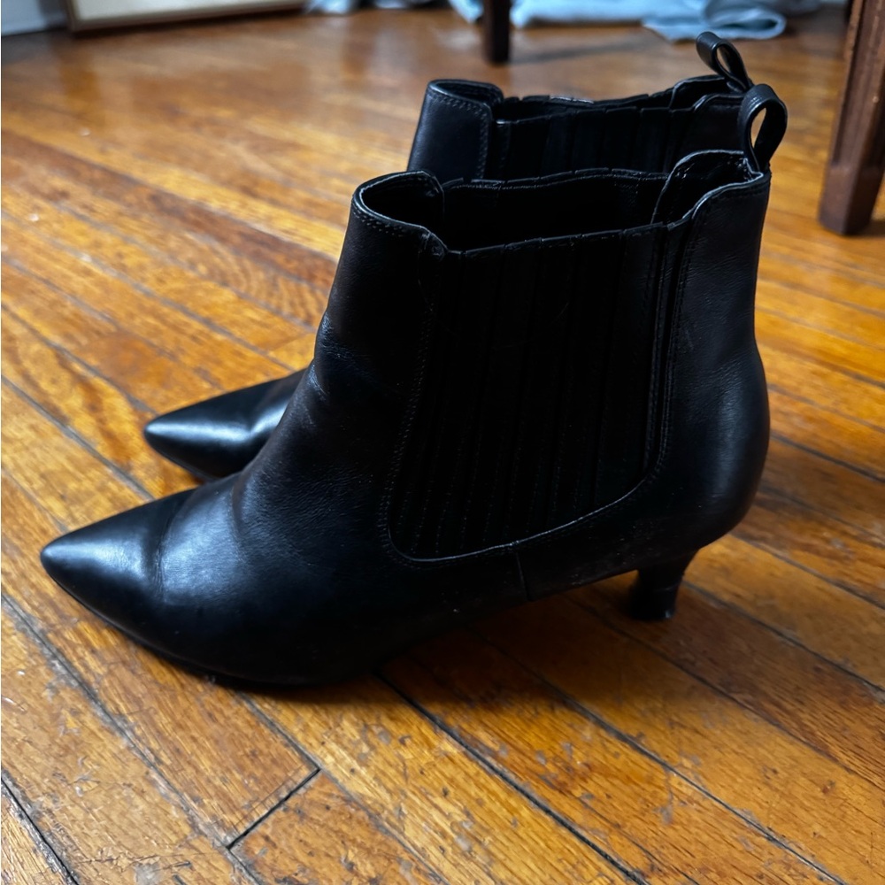 Bleeker & Bond Elegant Black Ankle Boots. Heels need replacing